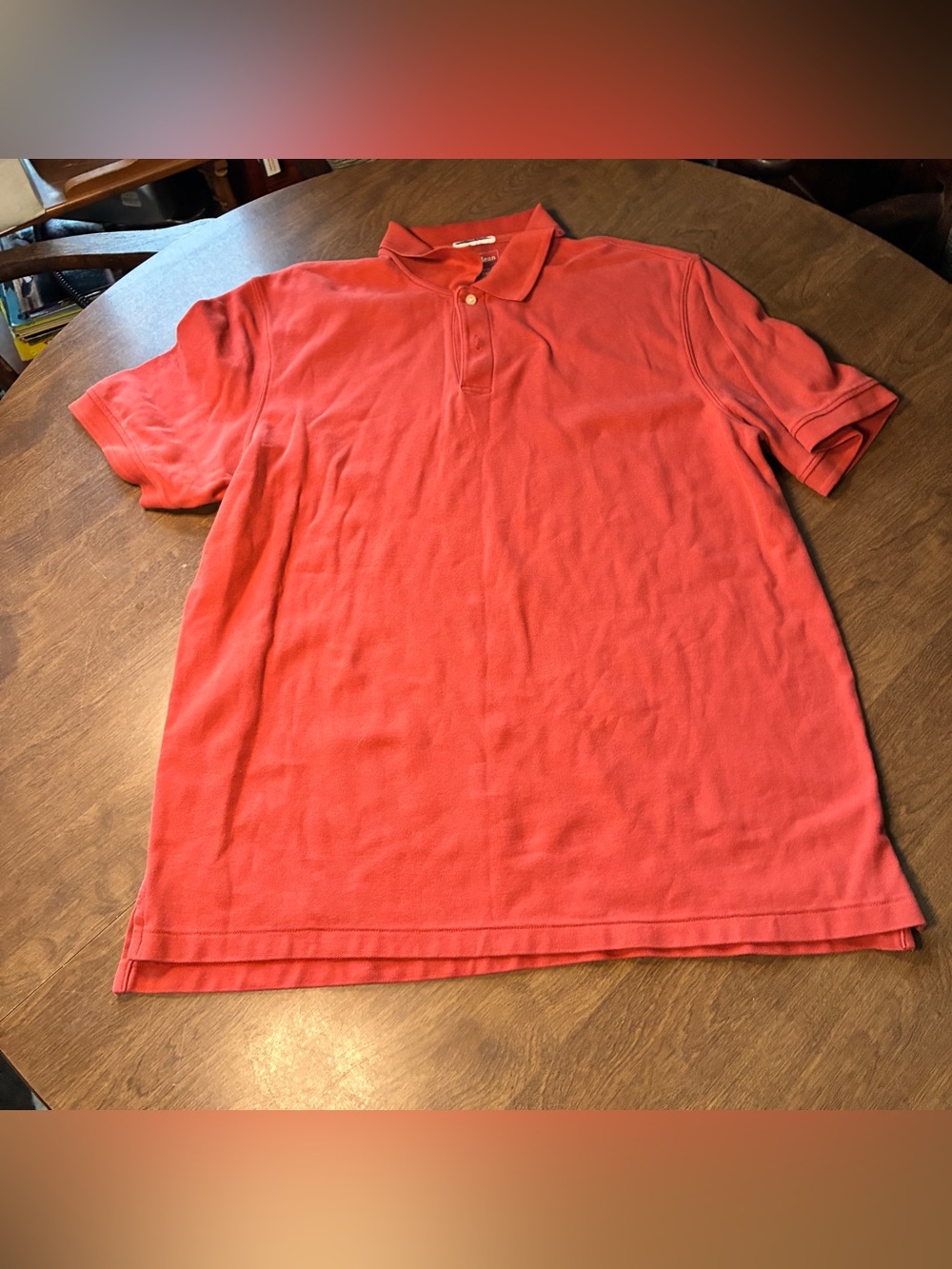 LL Bean Men’s XL Tall Traditional Fit Cotton Short Sleeve Polo Shirt Red
